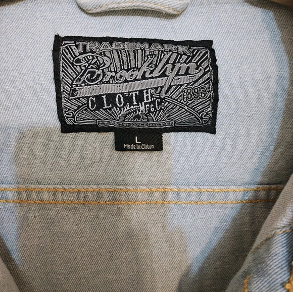 Brooklyn Cloth Denim Tokyo Jacket with Red Rose Embroidery - Picture 3 of 6